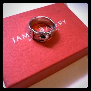 James Avery floral buckle ring size 7
